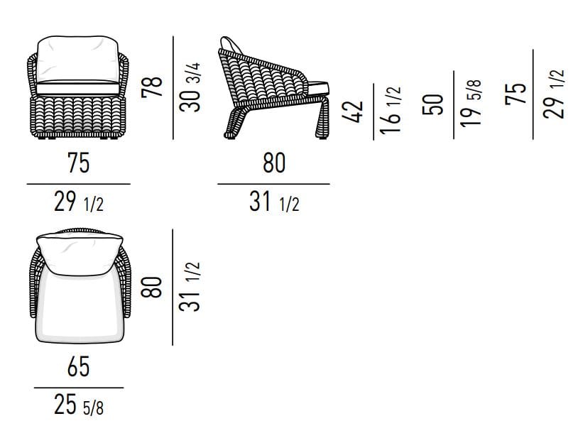Открытый стул Minotti Halley Outdoor ARCH-00065203 - Вид №4