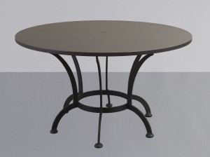 Круглый садовый стол из нержавеющей стали