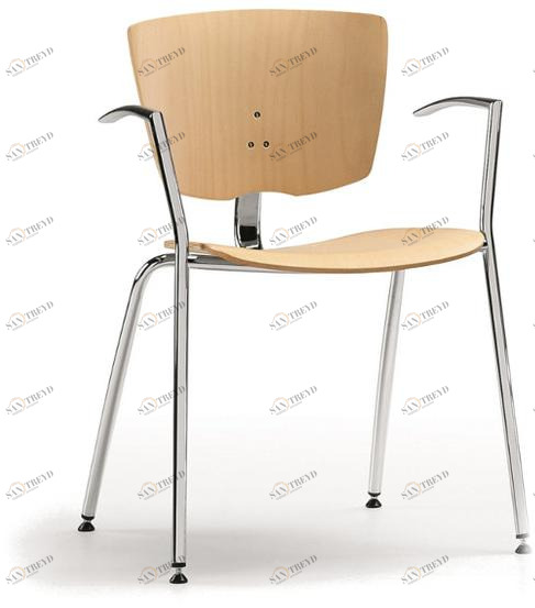 TALIN Стул для конференций штабелируемый из фанеры с подлокотниками Vekta sun-id-1482762