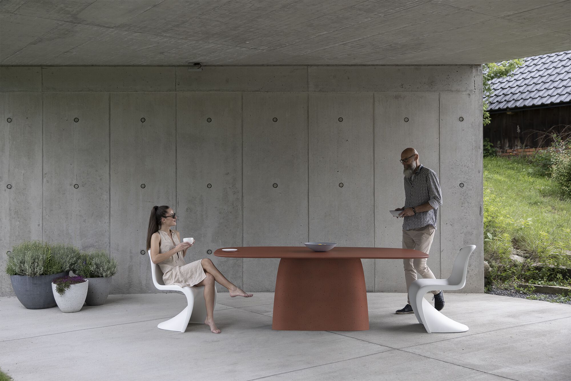 Бетонный прямоугольный садовый стол Betoni ARCH-00130112 - Вид №8