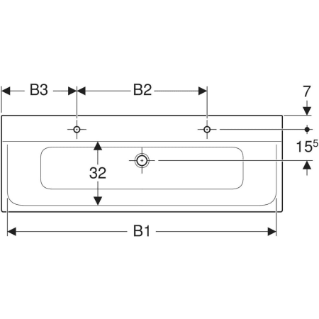500.278.00.1 Встраиваемая раковина Geberit Xeno² Geberit  - Вид №2