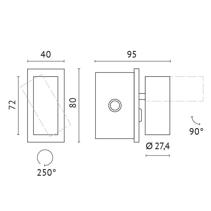 Литье под давлением алюминиевый светодиодный регулируемый светильник для чтения A.L.S NAT ARCH-00099669 - Вид №4
