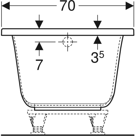 554.306.01.1 Прямоугольная ванна Geberit Renova Plan Geberit  - Вид №31
