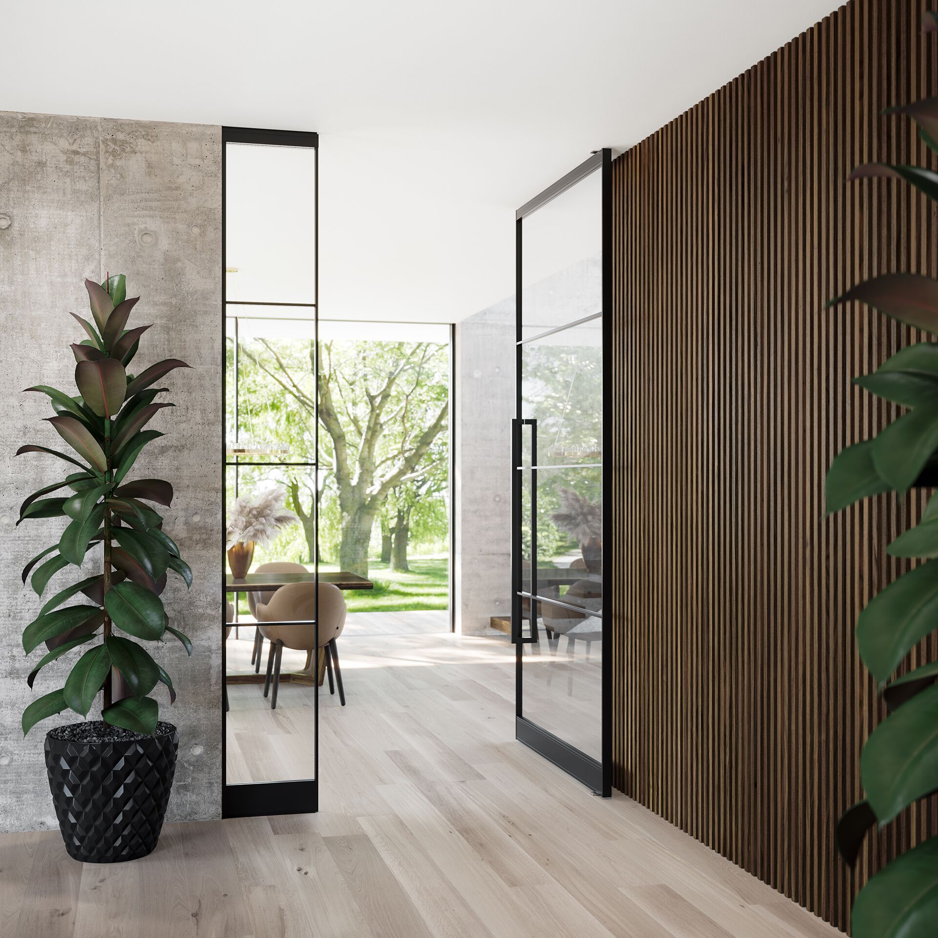 Алюминиевая и стеклянная поворотная дверь AXIS AXIS PREMIUM ARCH-00126485 - Вид №5