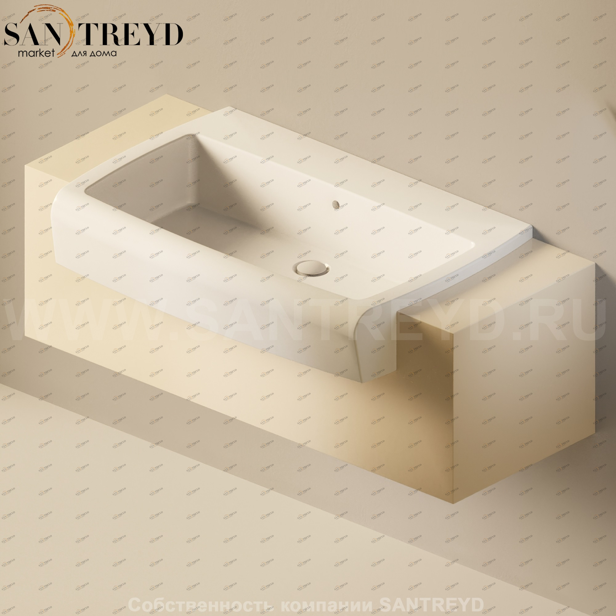 Flaminia UNA Консоль для раковины от 120 до 200 см бежевая UNA90C1.1015 Ceramica Flaminia UNA90C11015