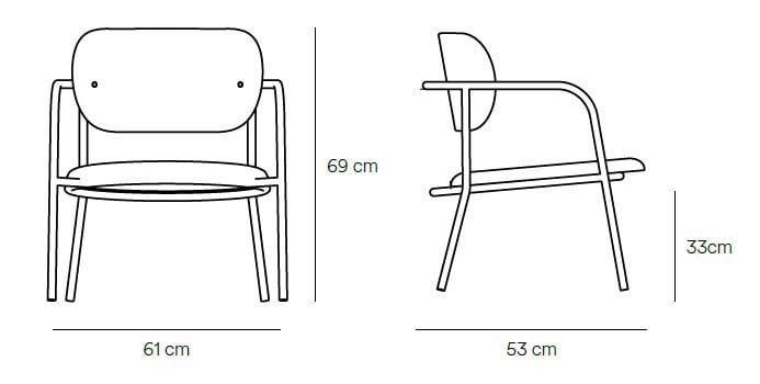 Металлическое кресло с мягким сиденьем TEULAT Eclipse ARCH-00150639 - Вид №30