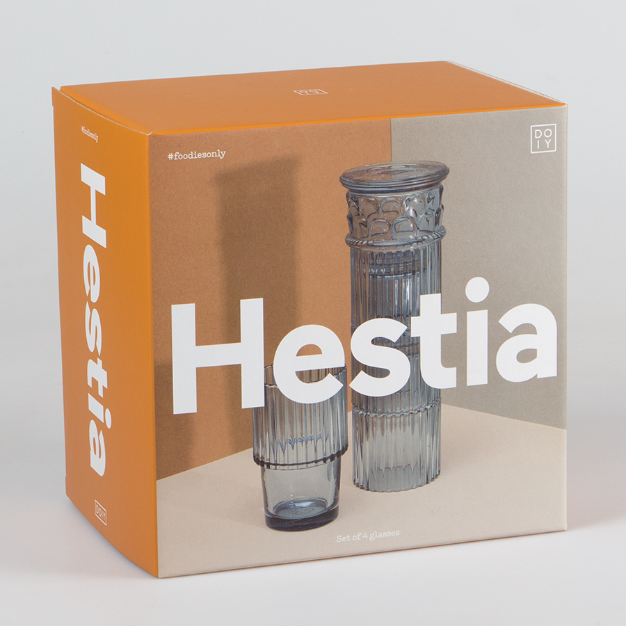 Набор стеклянных бокалов Hestia голубой, 4 шт Doiy DYHESGLBL - Вид №5