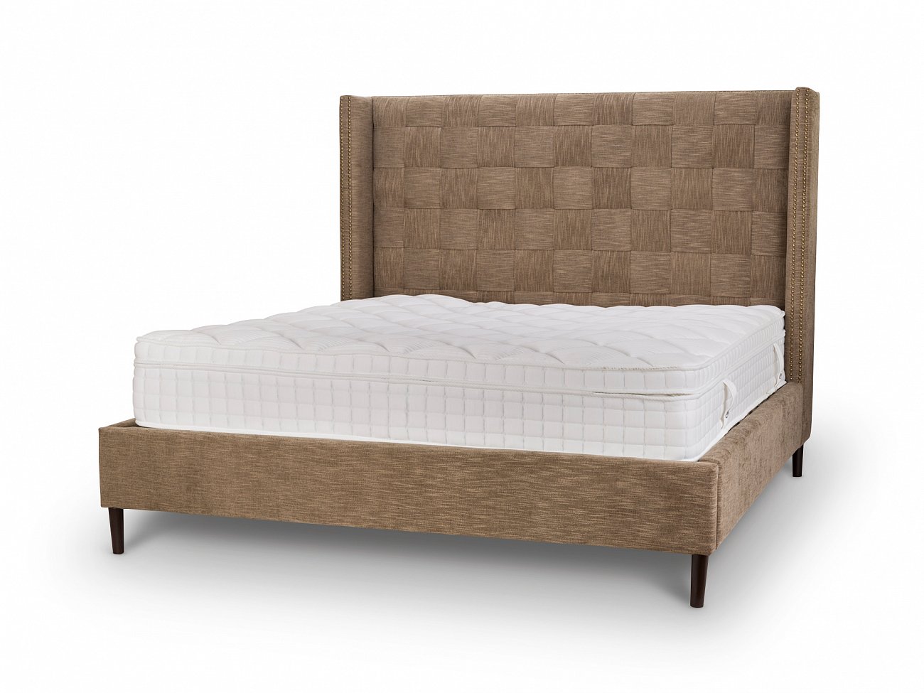 Кровать двуспальная 180х200 из велюра коричневая Quadro KELLY LOUNGE ДИЗАЙНЕРСКИЕ 045502 Коричневый  - Вид №2