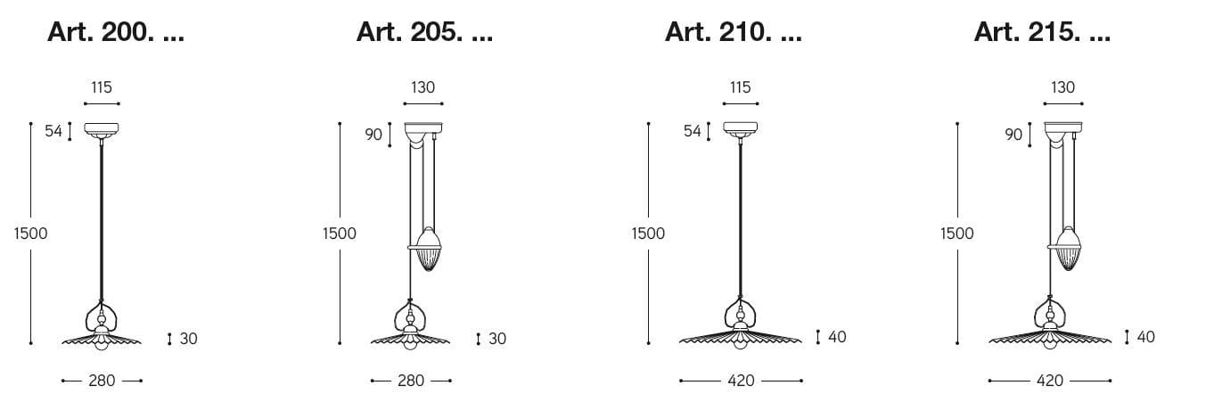 Керамический подвесной светильник Aldo Bernardi складка ARCH-00148832 - Вид №2