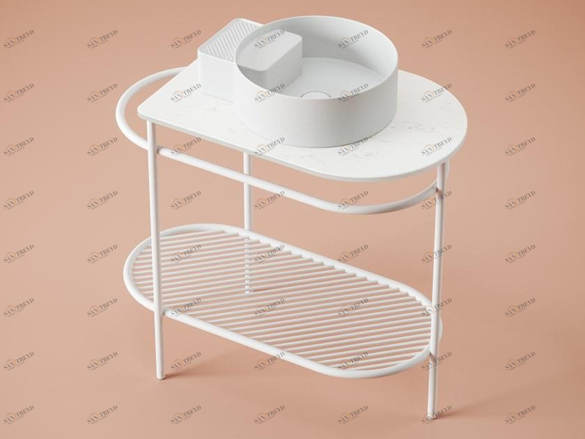 Artceram Тумба под умывальник из металла и мрамора  Aca065 