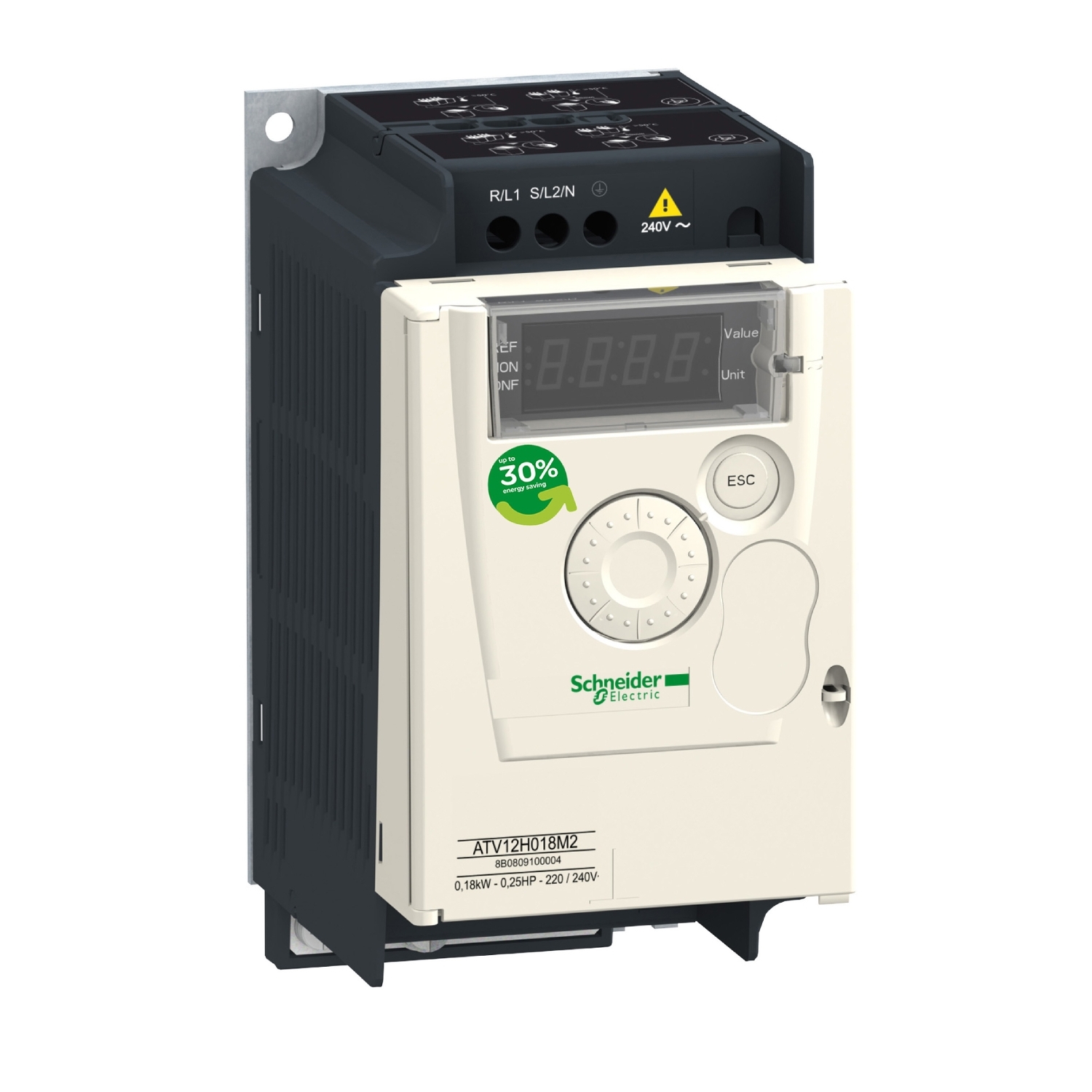 ATV12H018M2 ПРЕОБР ЧАСТОТЫ ATV12 0.18КВТ 240В 1Ф Schneider Electric ПЧ 0 - 15 кВт Altivar 320/12/312/32 
