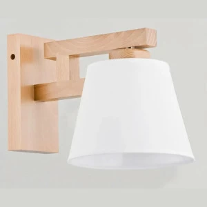 Бра деревянное с абажуром белое Pulpa 23040 ALFA PULPA 00-3928635 Белый