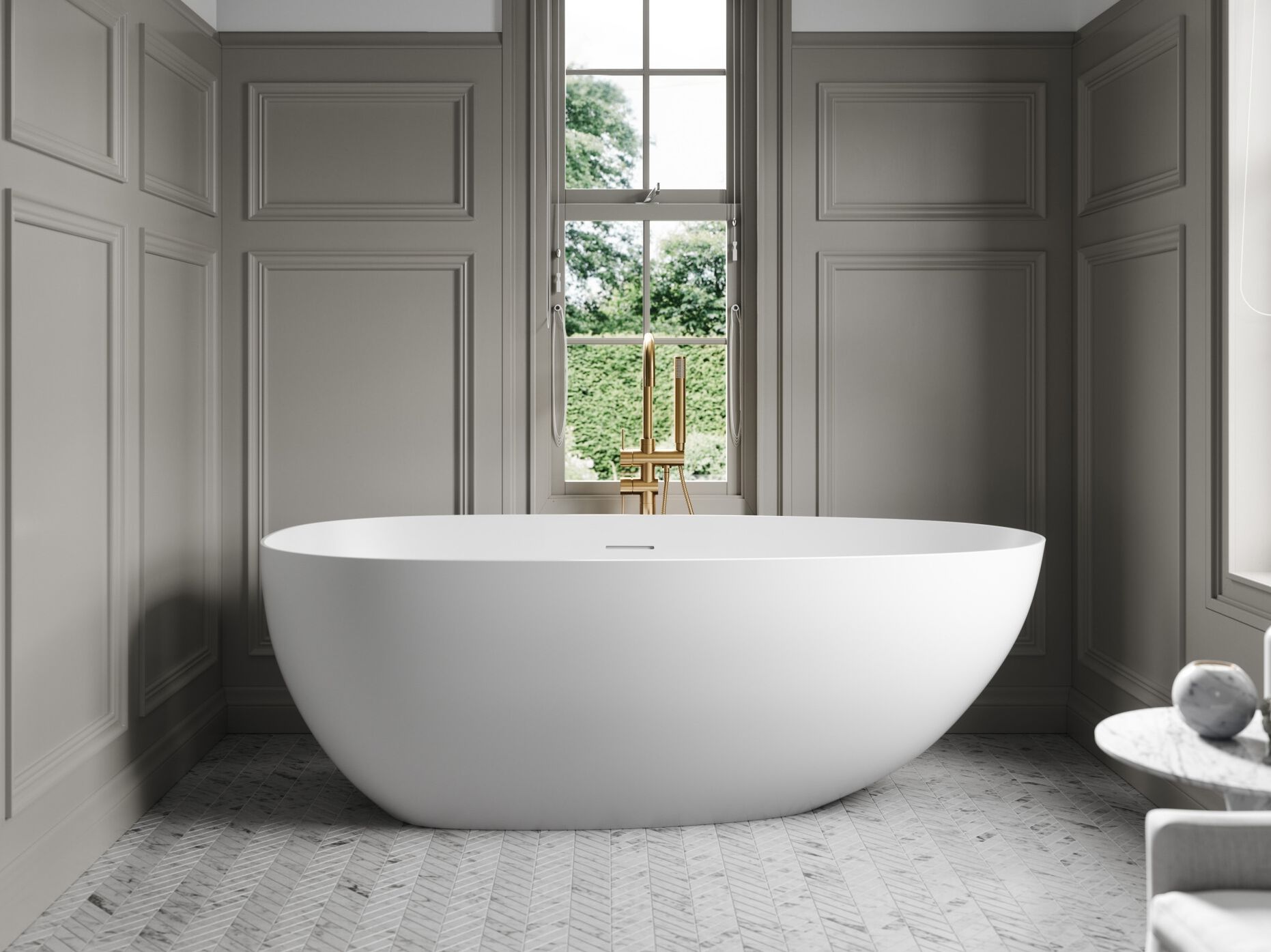 Овальная ванна в центре комнаты Fontana Showers LANGEAIS ARCH-00126984