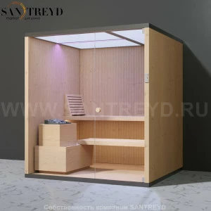 Effegibi BODYLOVE S BL20100006 Сауна. Установка: к стене. Мощность: 8 кВт макс. Размеры: длина 200 см, ширина 176 см. Отделка: канадский хемлок и гладкий хемлок.