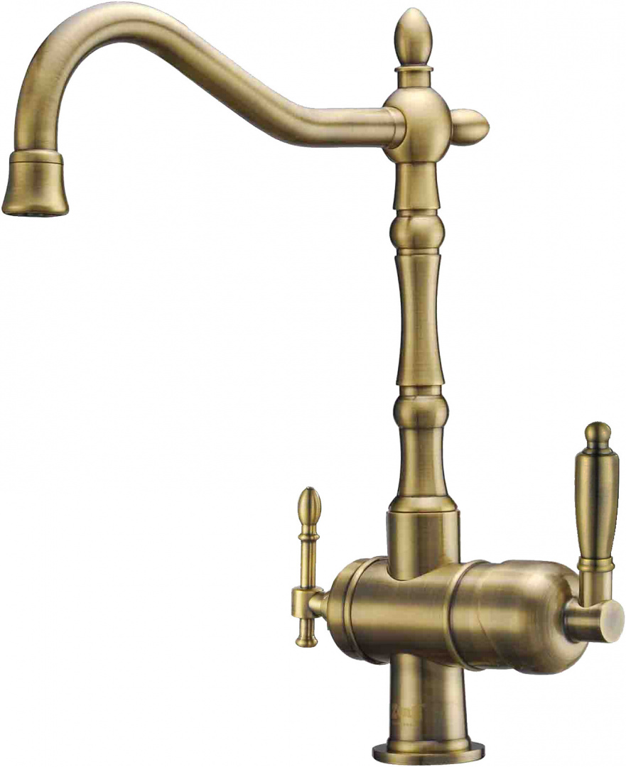 Смеситель ZorG Clean Water ZR 326-33 YF BR для кухонной мойки, бронза