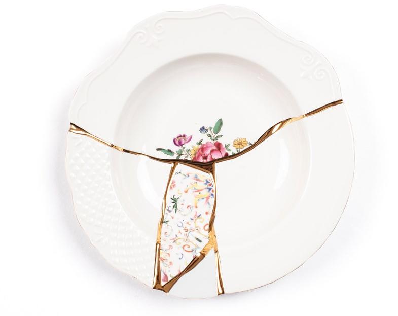 Seletti Суповая тарелка из фарфора Kintsugi sun-id-1345582 - Вид №2