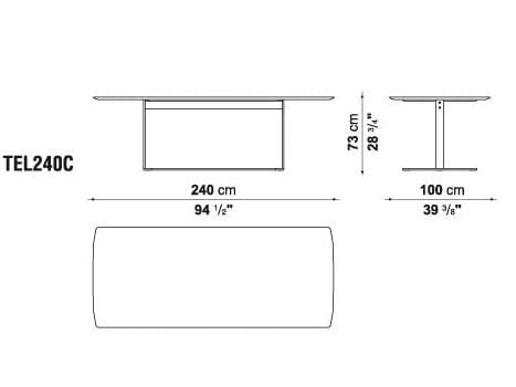 Стол с полированной лакированной столешницей из МДФ B&B Italia Эйлин ARCH-00109730 - Вид №1