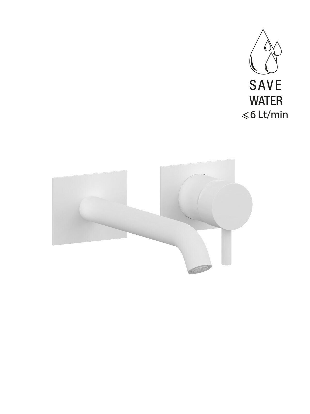 Настенный однорычажный смеситель для раковины с ограничителем расхода Rubinetterie Frattini Pepe XL ARCH-00098540 - Вид №46