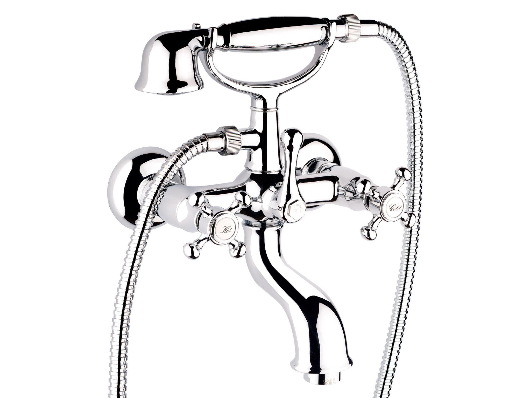 Настенный смеситель для ванны с ручным душем GUGLIELMI RUBINETTERIE классическая ARCH-00044941 - Вид №1