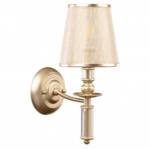 Бра с абажуром бежевое Freya Ksenia FR2539WL-01G FREYA KSENIA 00-3930022 Бежевый;золото