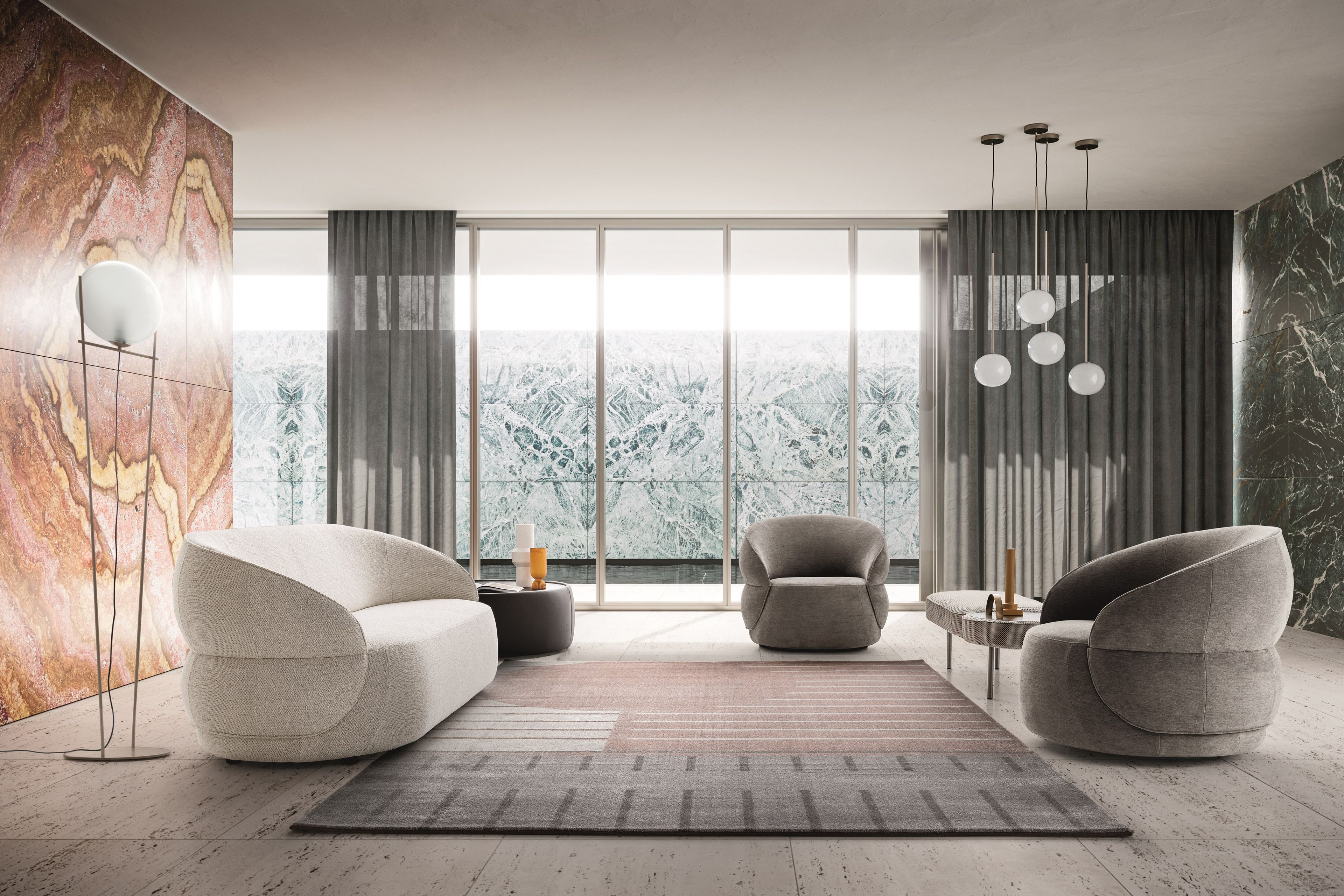 3-местный тканевый диван Ditre Italia клип ARCH-00015586 - Вид №2