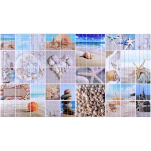 90270496 Комплект панелей ПВХ Регул Морской берег 955x488мм 4.58м² 10шт синий STLM-1538277