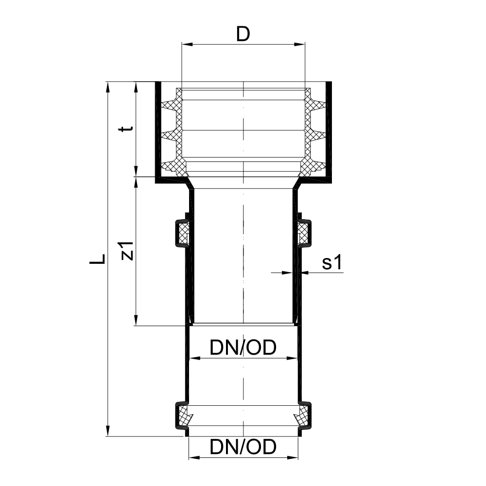 02873 Соединения с чугунными и фиброцементными трубами Tece  - Вид №1