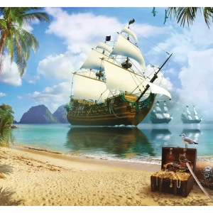 Фотообои 3D Flizart «Пиратская гавань», флизелиновые, 300x280 см
