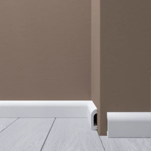 Плинтус Де-Багет 40x12x2000 мм ударопрочный влагостойкий под покраску дюрополимер белый