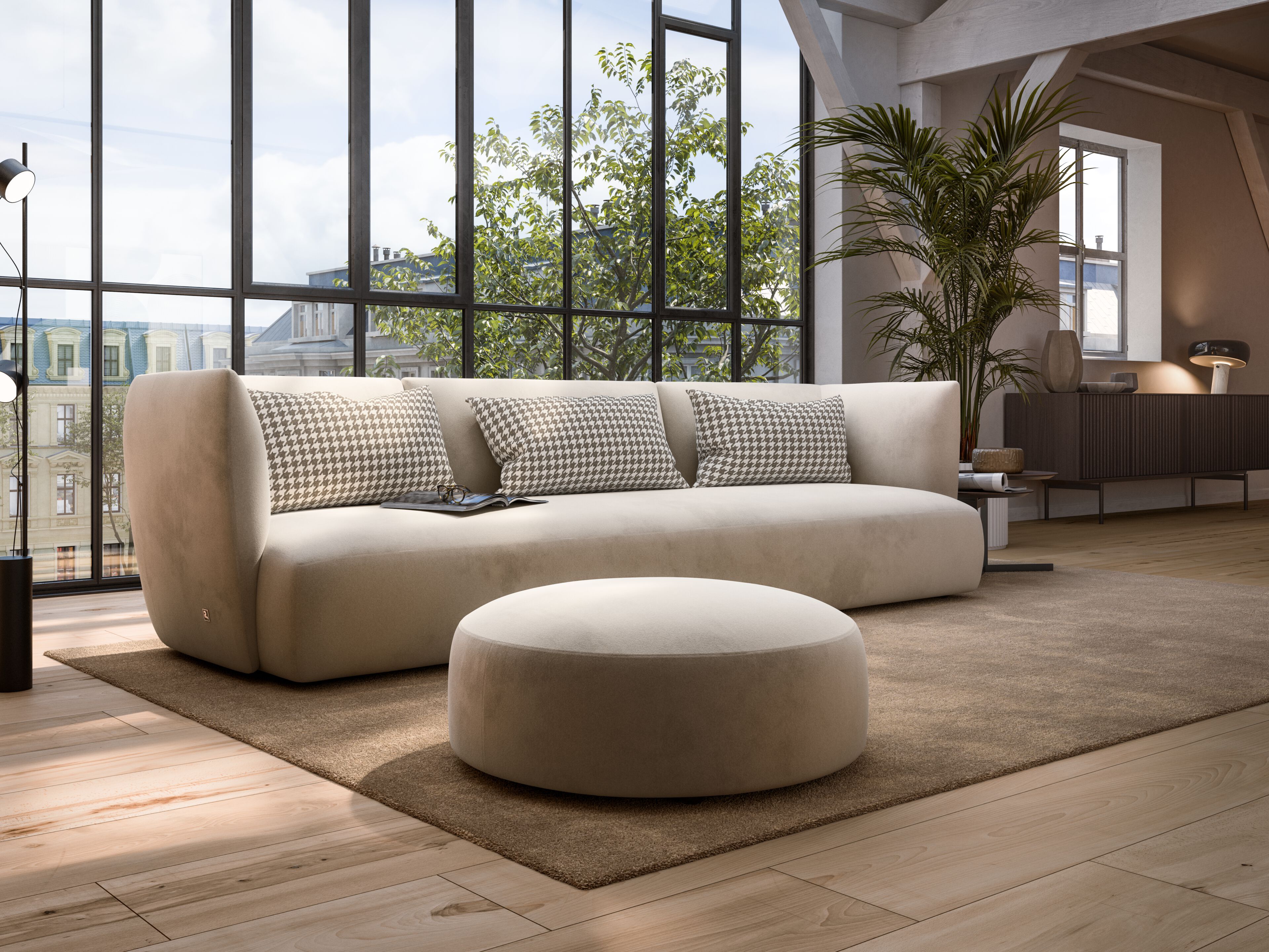 3-местный съемный тканевый диван Busnelli LOVELY ARCH-00140438 - Вид №1