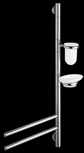 MS440 Стойка подвесная со стаканом, мыльницей и 2 держателями для полотенец bagno&associati Complementi