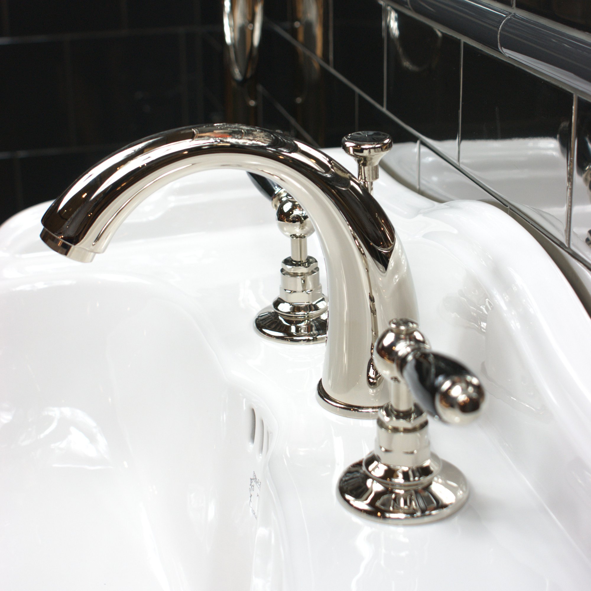 Traditional bathrooms БРАЙТОН смеситель для умывальника на 3 отверстия Tb404.514bl.ag  - Вид №2