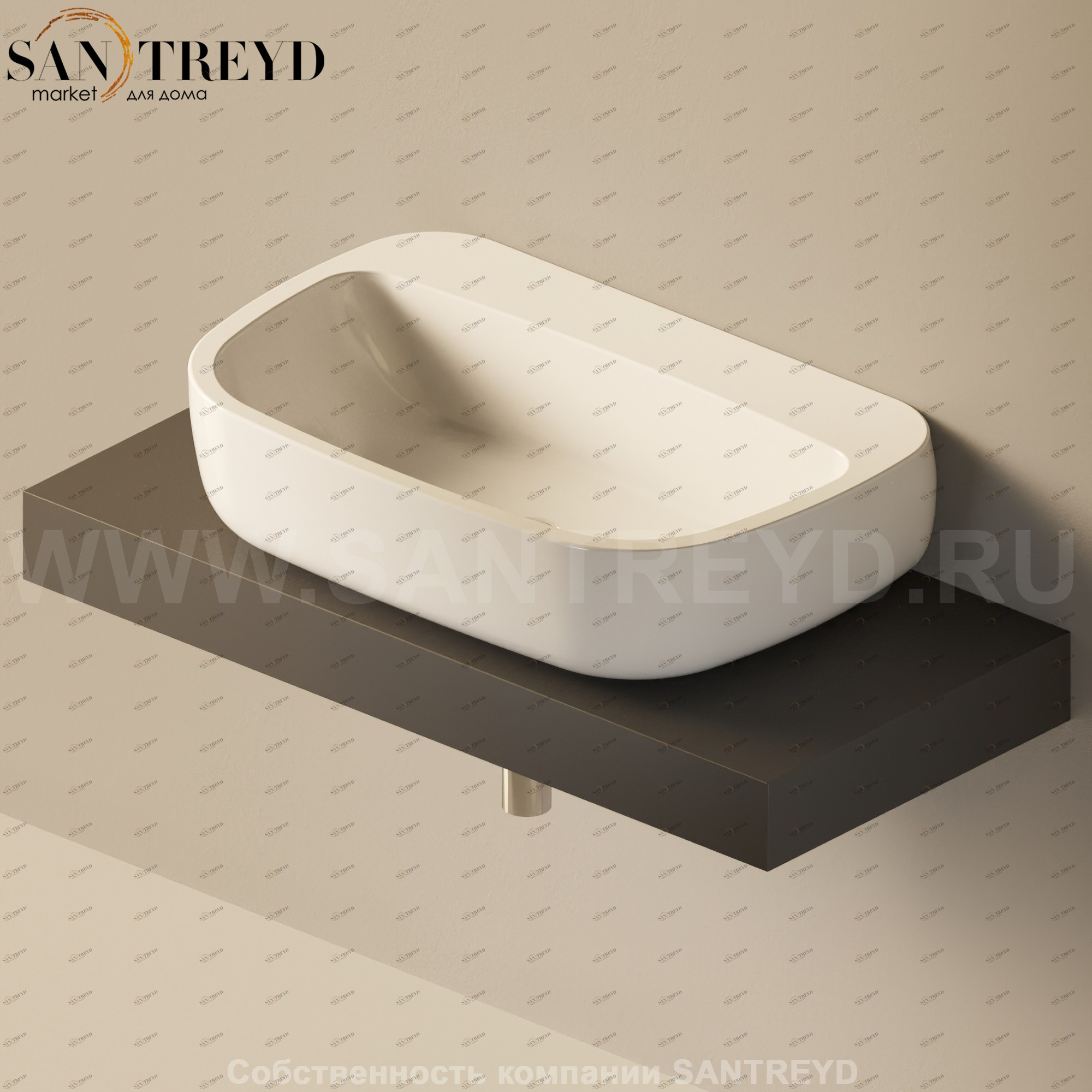 Flaminia FORTY6 Столешница от 100 до 250 см черная F6MN74.7006 Ceramica Flaminia F6MN747006