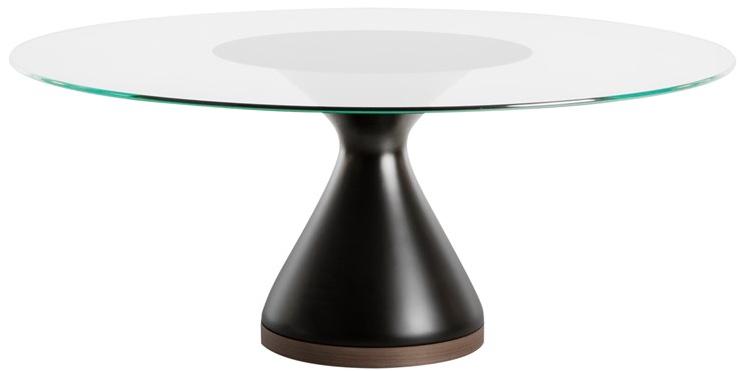 Tonin Casa Круглый стеклянный стол и основание из агломерированного мрамора sun-id-1473004 - Вид №3