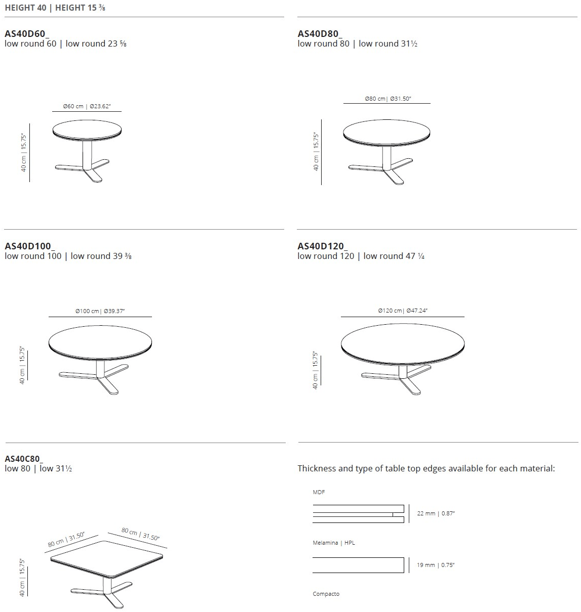 Viccarbe Низкий круглый журнальный столик с подставкой 3 звезды Aspa sun-id-1357122 - Вид №2