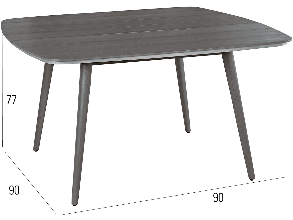 72.00.0574 Стол Iconic Stone серый 90 × 90 Mbm  - Вид №2