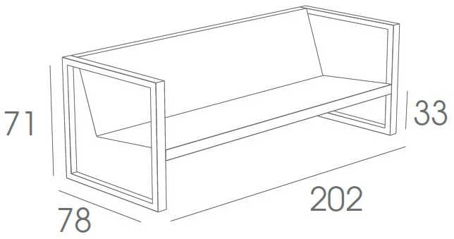 FueraDentro 3-х местный модульный диван из ткани batyline® Cima lounge sun-id-1356977 - Вид №2