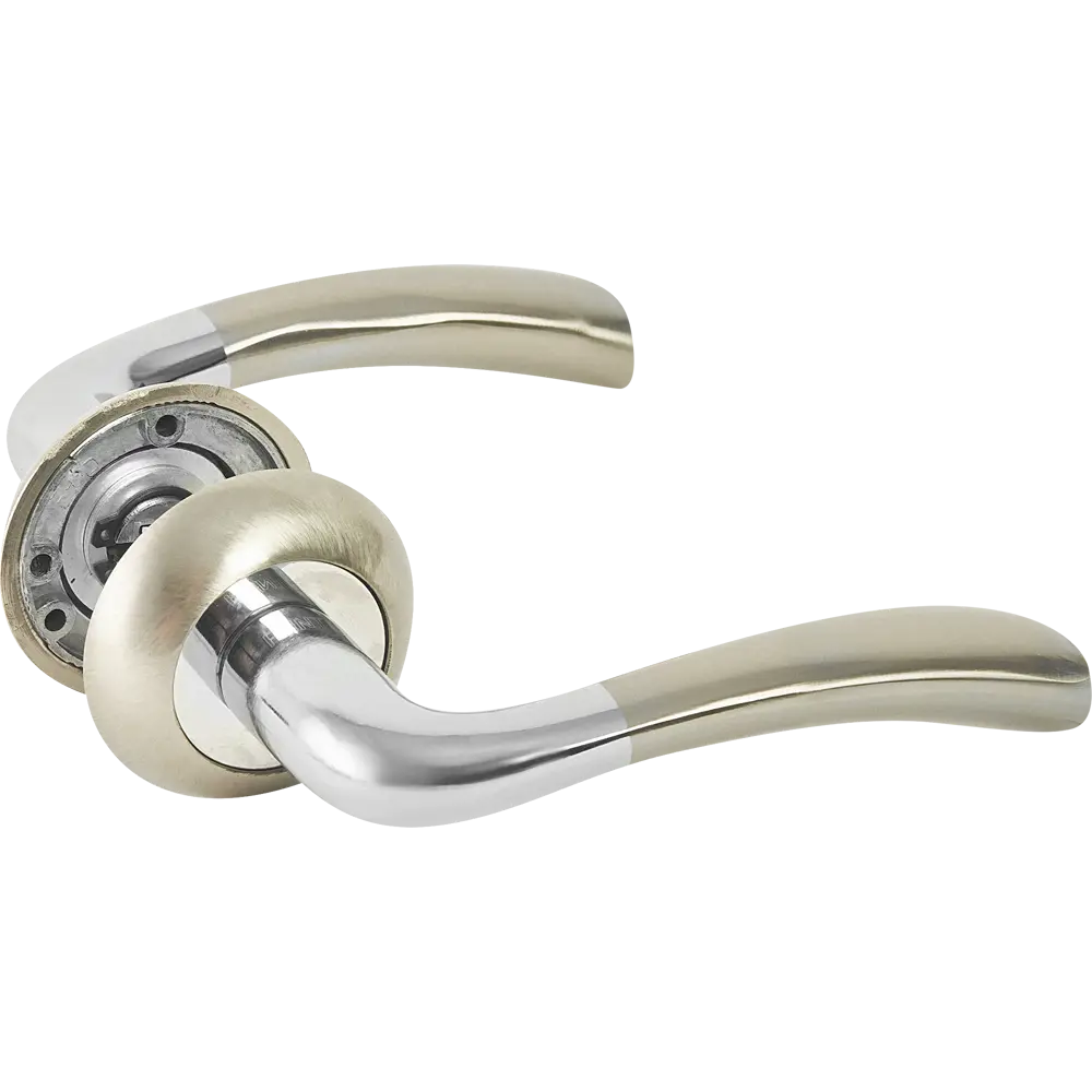 Дверные ручки Punto Bona без запирания цвет матовый никель/хром STLM-2036524