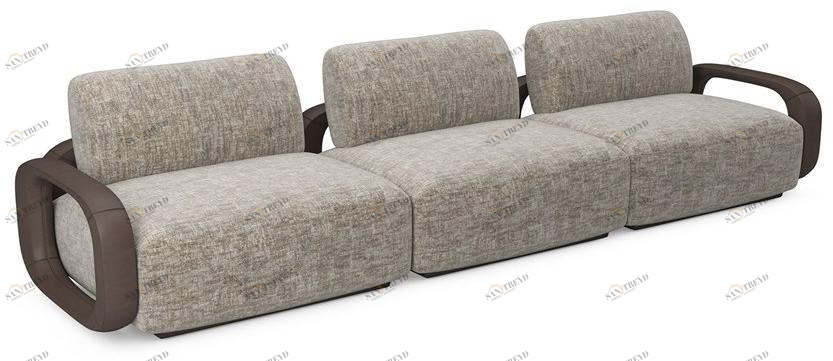 Sicis 3-х местный модульный диван из ткани sun-id-1476002