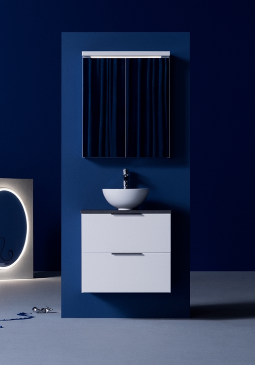 1390224 Шкаф Для Умывальника Компактная Форма Белый Матовый 600 Hafa  Белый  - Вид №1