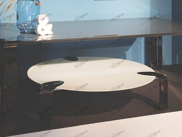 F.lli Orsenigo Круглый журнальный столик из хрусталя Flow Fl19