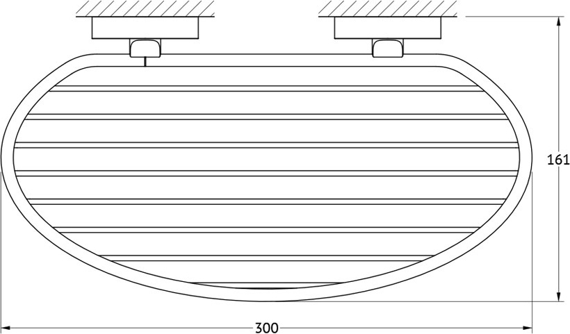 ELE 014 Полочка-решетка 30 cm ELLUX Elegance - Вид №1