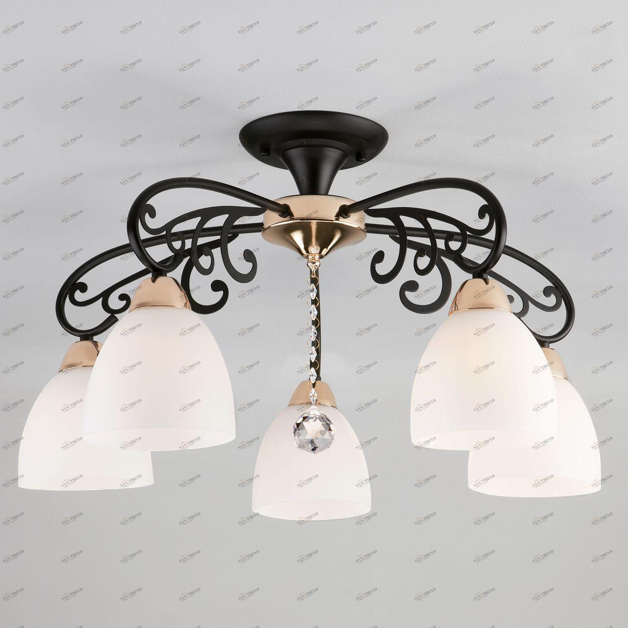 Потолочная люстра Eurosvet Arabella 70087/5 черный/золото EUROSVET ARABELLA 184430 Белый