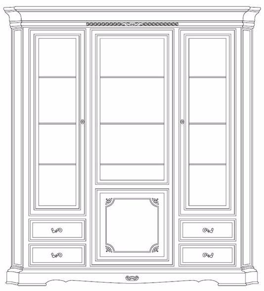 Arvestyle Витрина из лакированного массива дерева Dogi Ks-e605-l - Вид №3