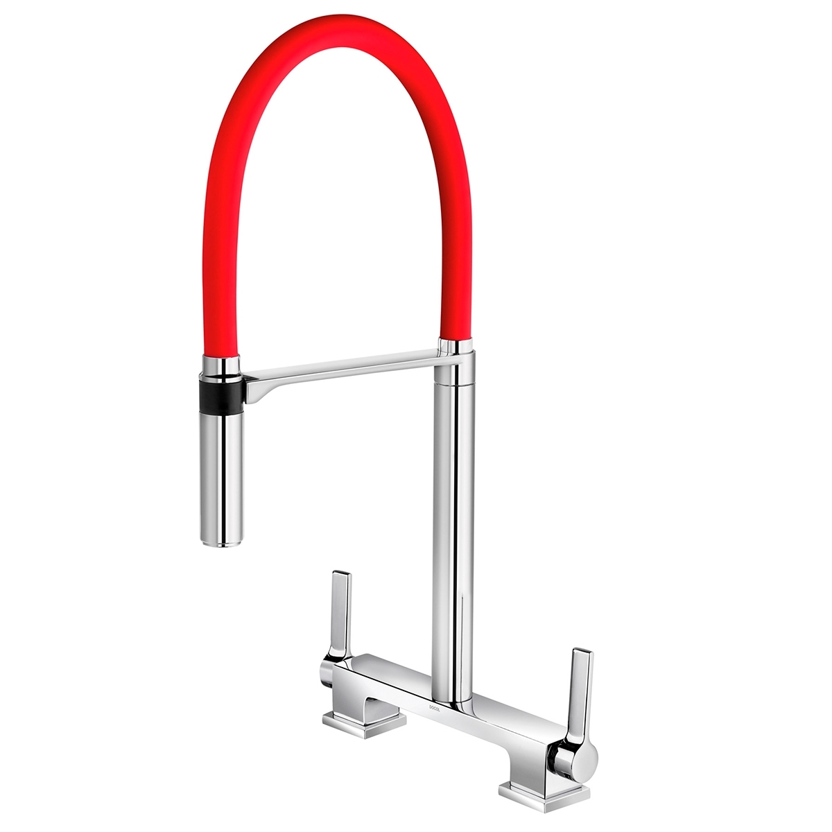 00738779 Красный кухонный смеситель с высоким изливом Docol DOC