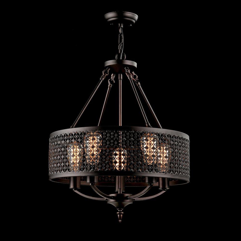 Подвесная люстра Freya Conte FR4166-PL-05C-BL FREYA ДИЗАЙНЕРСКИЕ, CONTE 186258 Коричневый  - Вид №3