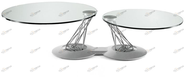 NAOS Поворотный круглый журнальный столик из хрусталя sun-id-1403002