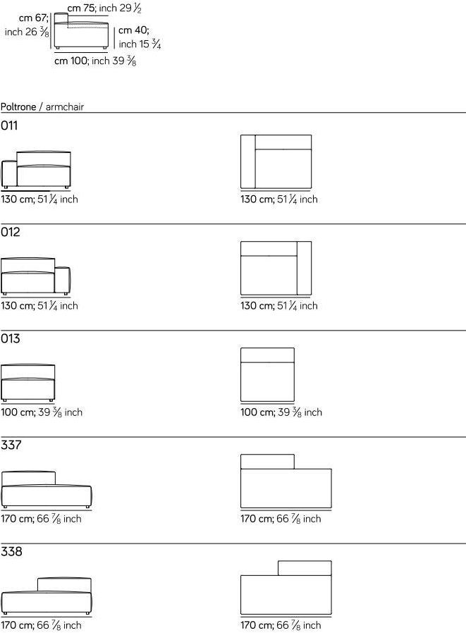 AMURA 4-х местный модульный диван Davis Am004.021+022 - Вид №4