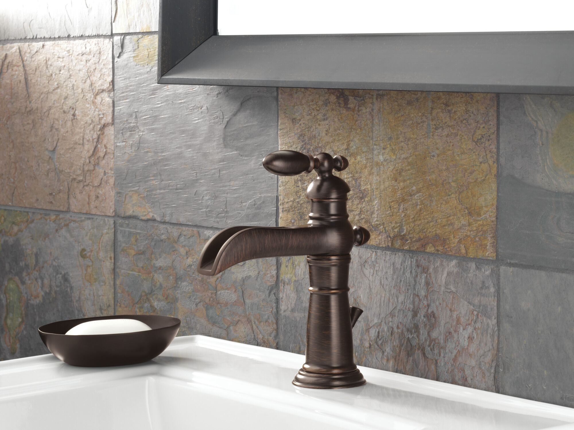 554LF-RB Смеситель для ванной комнаты с одной ручкой Delta Faucet Victorian Венецианская бронза - Вид №6