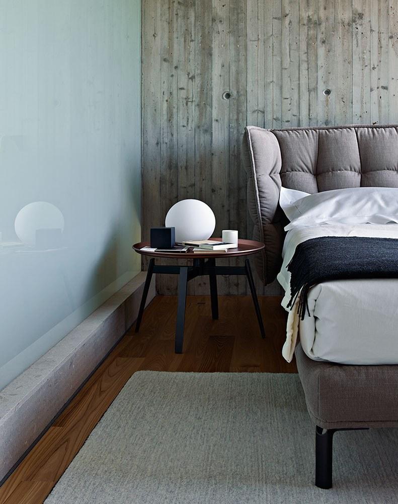 B&B Italia Двуспальная кровать из ткани с мягким изголовьем Husk sun-id-1463837 - Вид №7